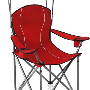 ALPHA CAMP Camp Chairs with Shade Canopy Chair Folding Camping Recliner Support 350 LBS